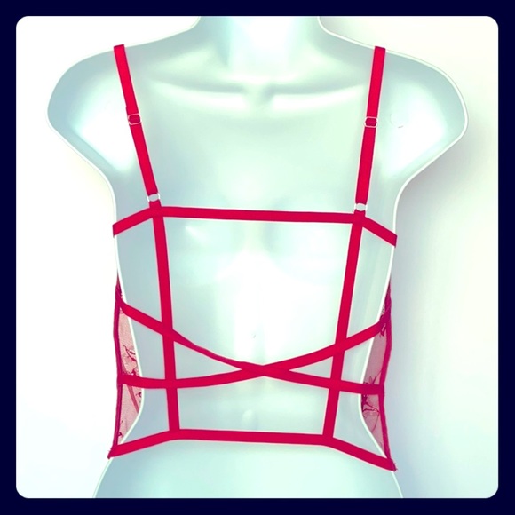 Made in Italy 🇮🇹 Red Lace Bustier - Picture 2 of 5